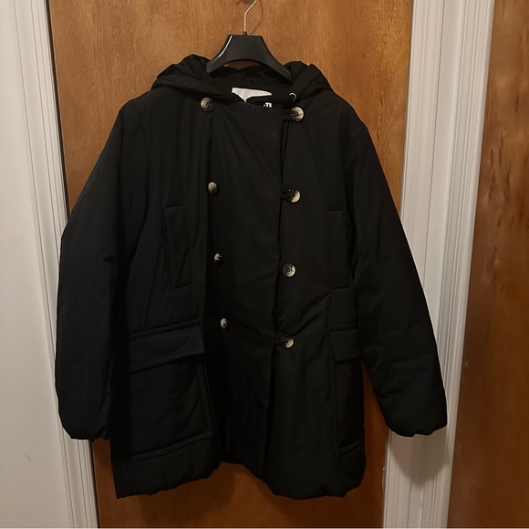 Ganni Jackets & Blazers - Ganni Black Hooded Down Jacket